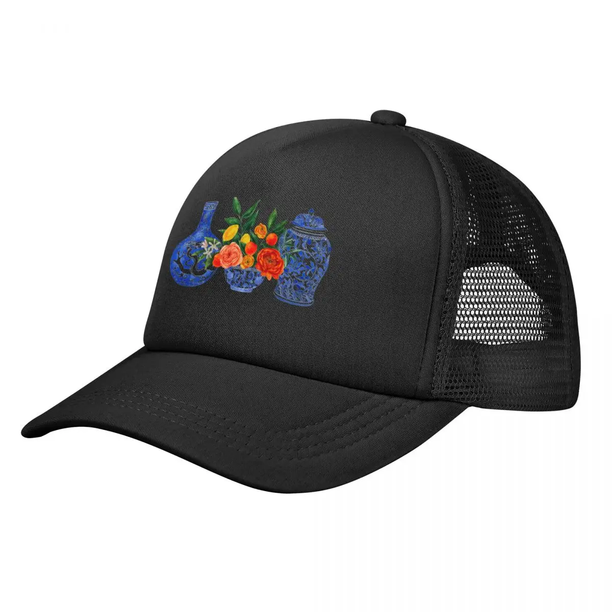 

Chinoiserie Ginger jar Blue WhiteCap Baseball Cap Snapback Cap Sun Cap Hat Beach Men's Caps Women's