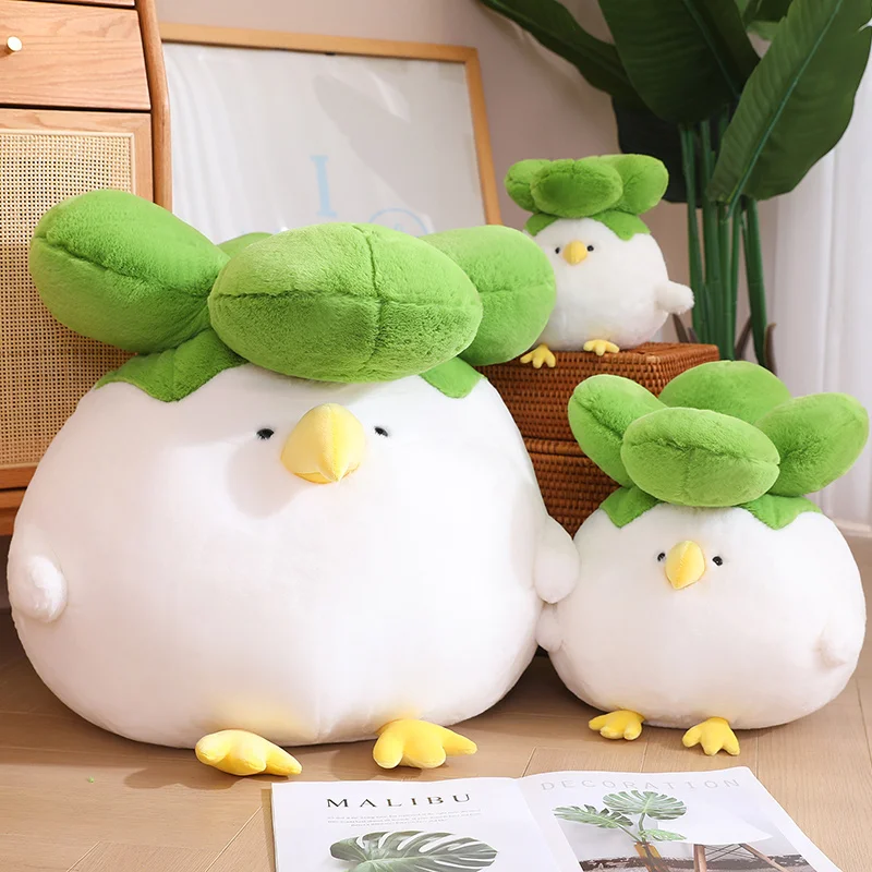 Kawaii Chicken Cabbage Plushies Stuffed White Bird Vegetable Plush Toys Lovely Birthday Gifts Soft Animal Toy