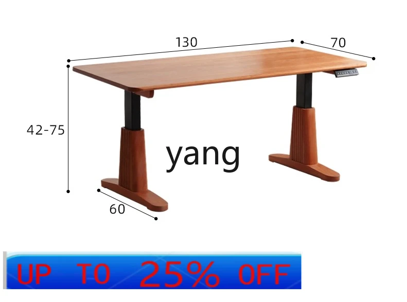 

LMM solid wood electric lifting table desk cherry wood coffee table Nordic computer intelligent learning table