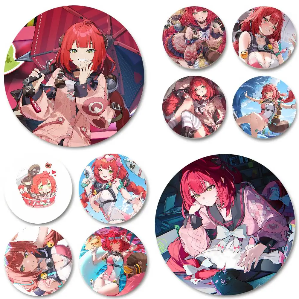 Hot Kawaii Girl Ukinami Yuzuha Zenless Zone Zero Game Badge Metal Brooch for Bag Clothes Hat Decor