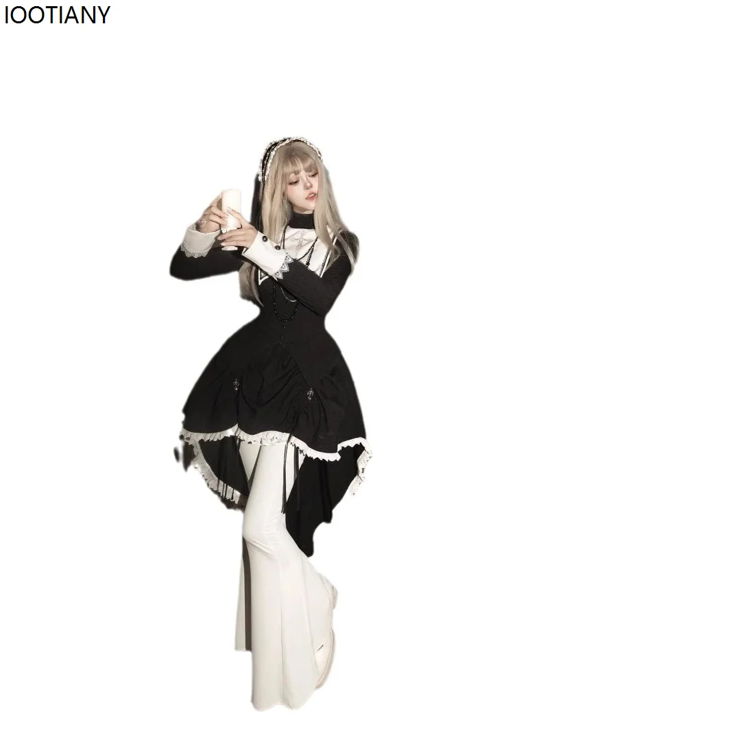 Japanese Victorian Punk Style Lolita Dress Sets Women Gothic Cosplay Princess Dress Eveing Party Dresses