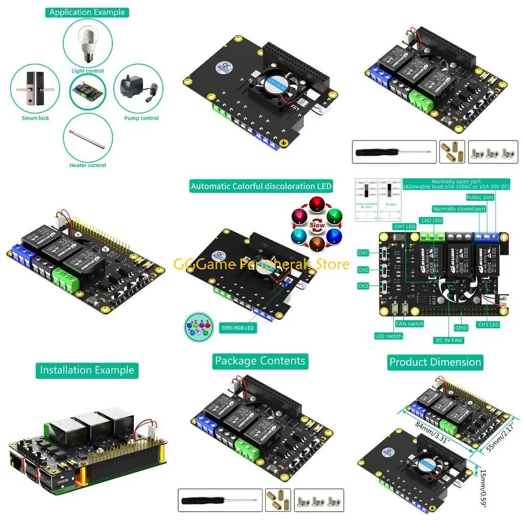 

U55B Power Expansion Module with Cooling Fan and LED for Single Board Computer