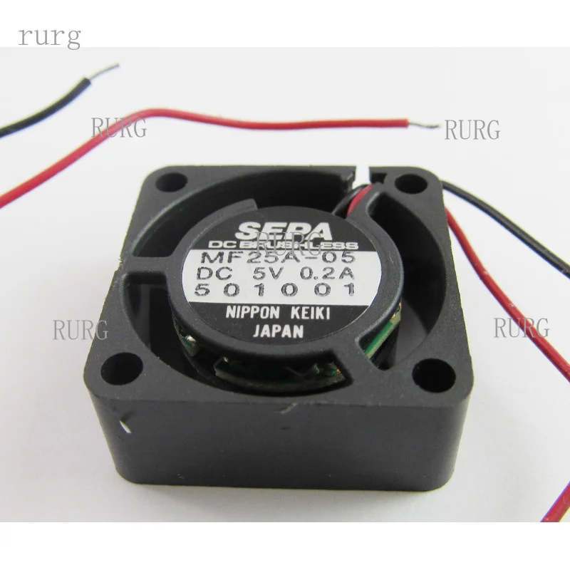R+ 1-piece brand new SEPA MF25A-05 5V 0.2A 25mm x 10mm 2510 mini cooling DC fan with 2-pin wire