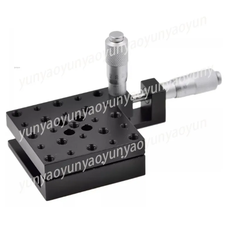Manual 2-Axis Tilt Rotation Stage, Precision Optical Mount with Pitch Yaw, Lab Positioning Table