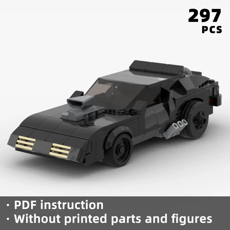 

Классический безумный фильм-перехватчик, кирпичи, пленка, модифицированные автомобильные блоки, военная скорость, moc, спортивные гонки, фанаты, подарок, продукт