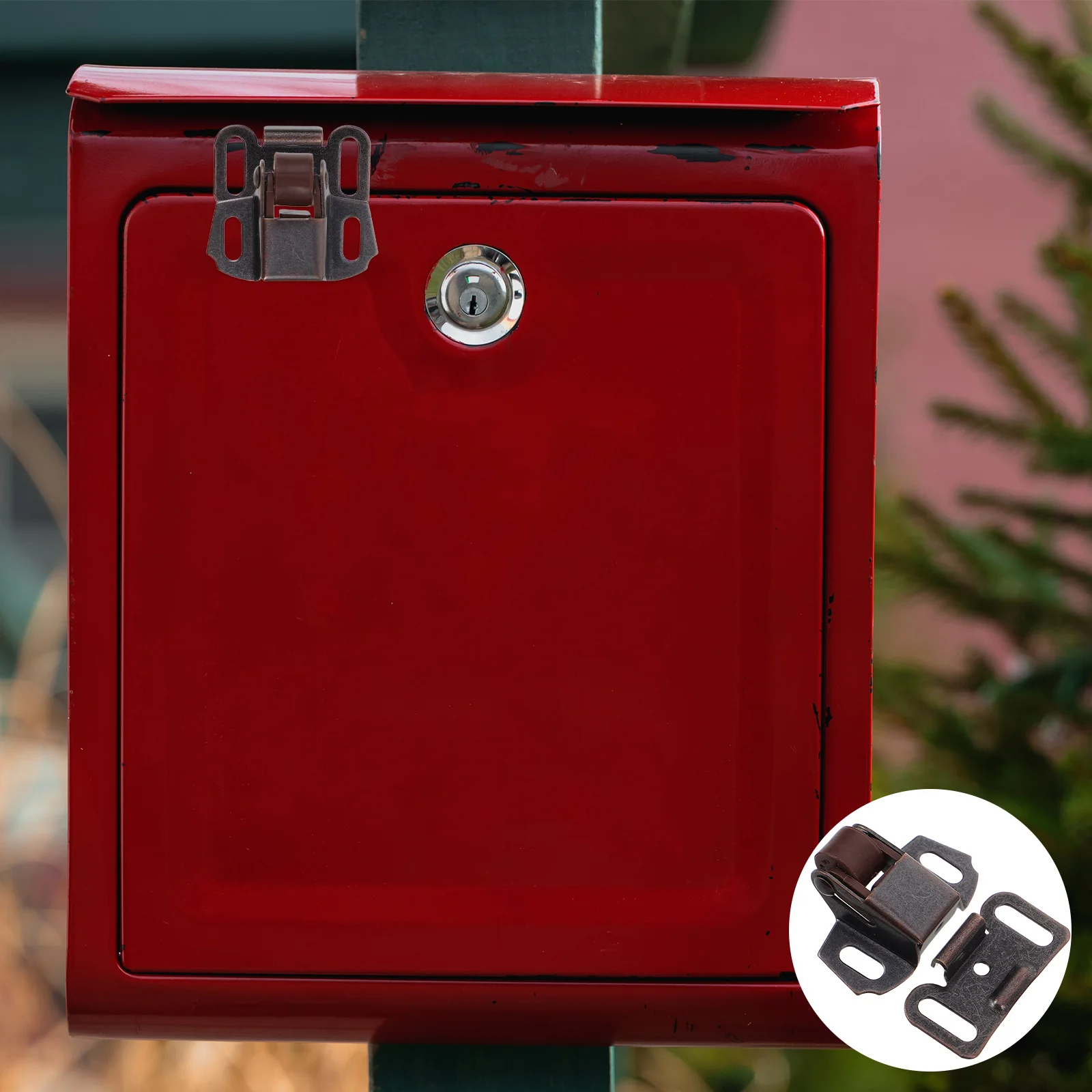 

10Sets Mailbox Latch Replacement Kit Adjustable Roller Catch Metal Door Lock Post Box Repair Hardware Outdoor Use