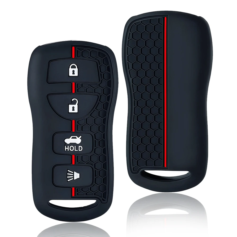 For Nissan X-trail T30 Frontier Murano Armada Versa Altima Sentra Tiida for Infiniti FX 35 QX56 JA60 Silicone Car Key Case Cover view 2