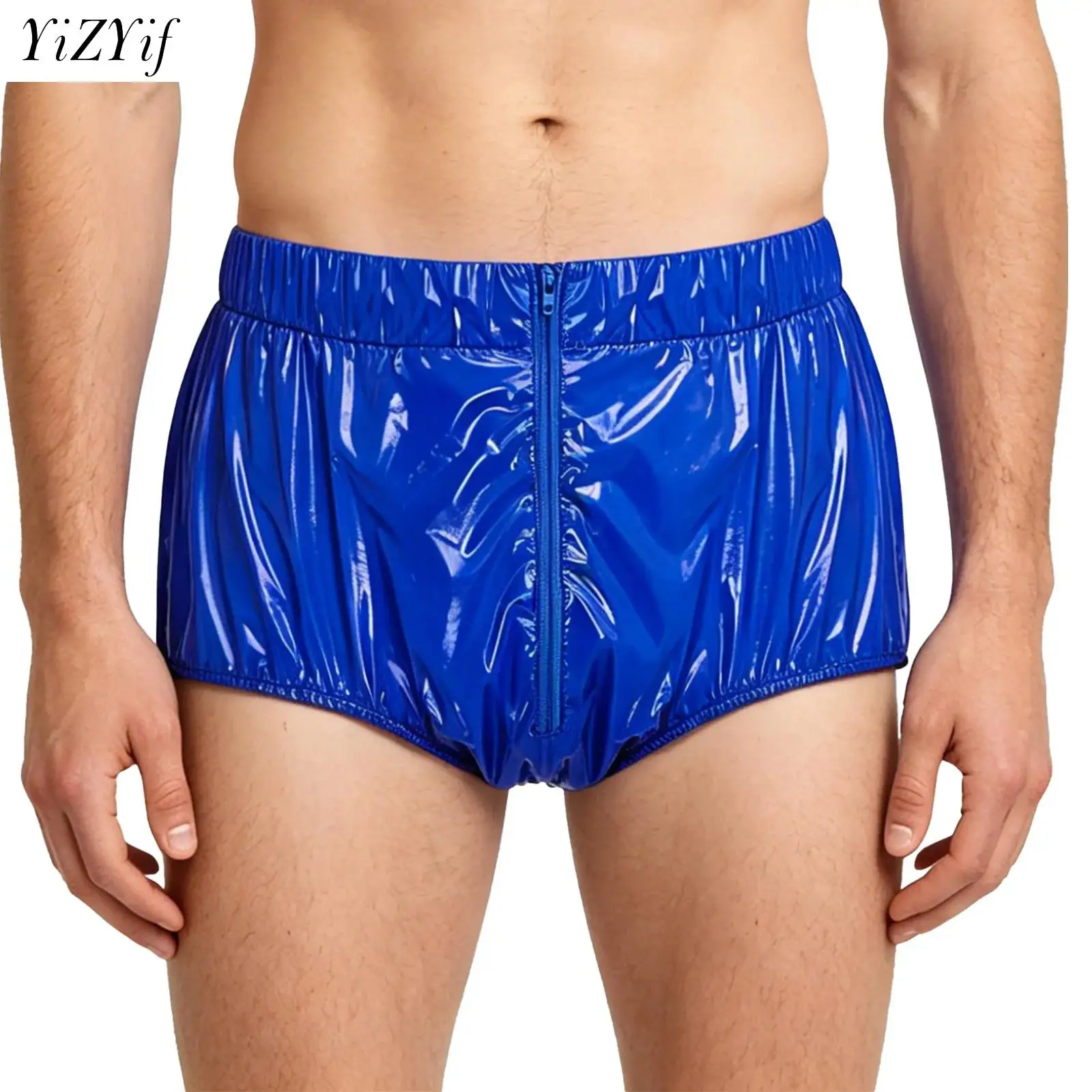 Mens Waterproof Diaper Cover Underwear Elastic Waistband Zipper Leakproof Briefs Swimwear Elderly Special Needs Adaptive Panties
