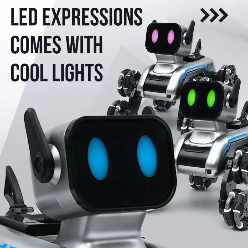 Robot chien télécommandé intelligent, jouet électrique mécanique pour enfants, cadeau pour garçon, cascadeur, huit roues, jouet à dérive fantaisie