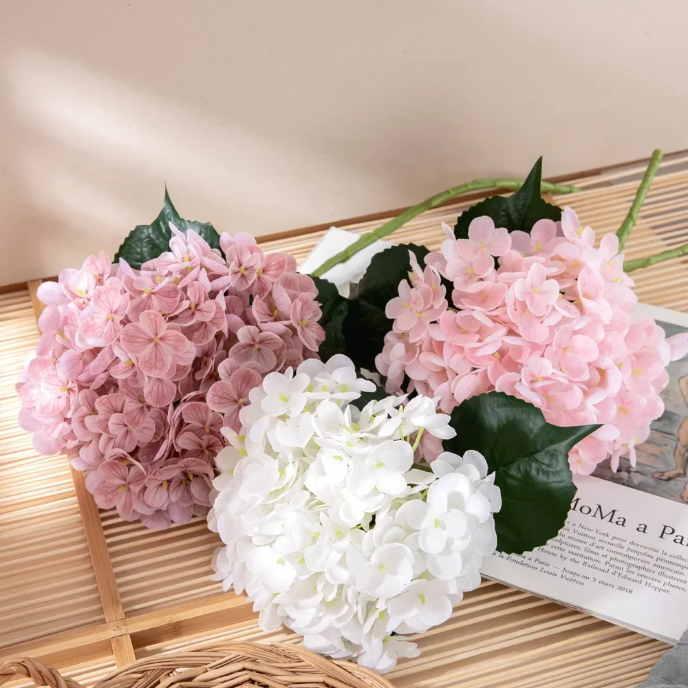 High Quality Hand-feeling Hydrangea INS Artificial Flower Home Decoration Wedding Fake Flower Fleur Artificielle Decoration