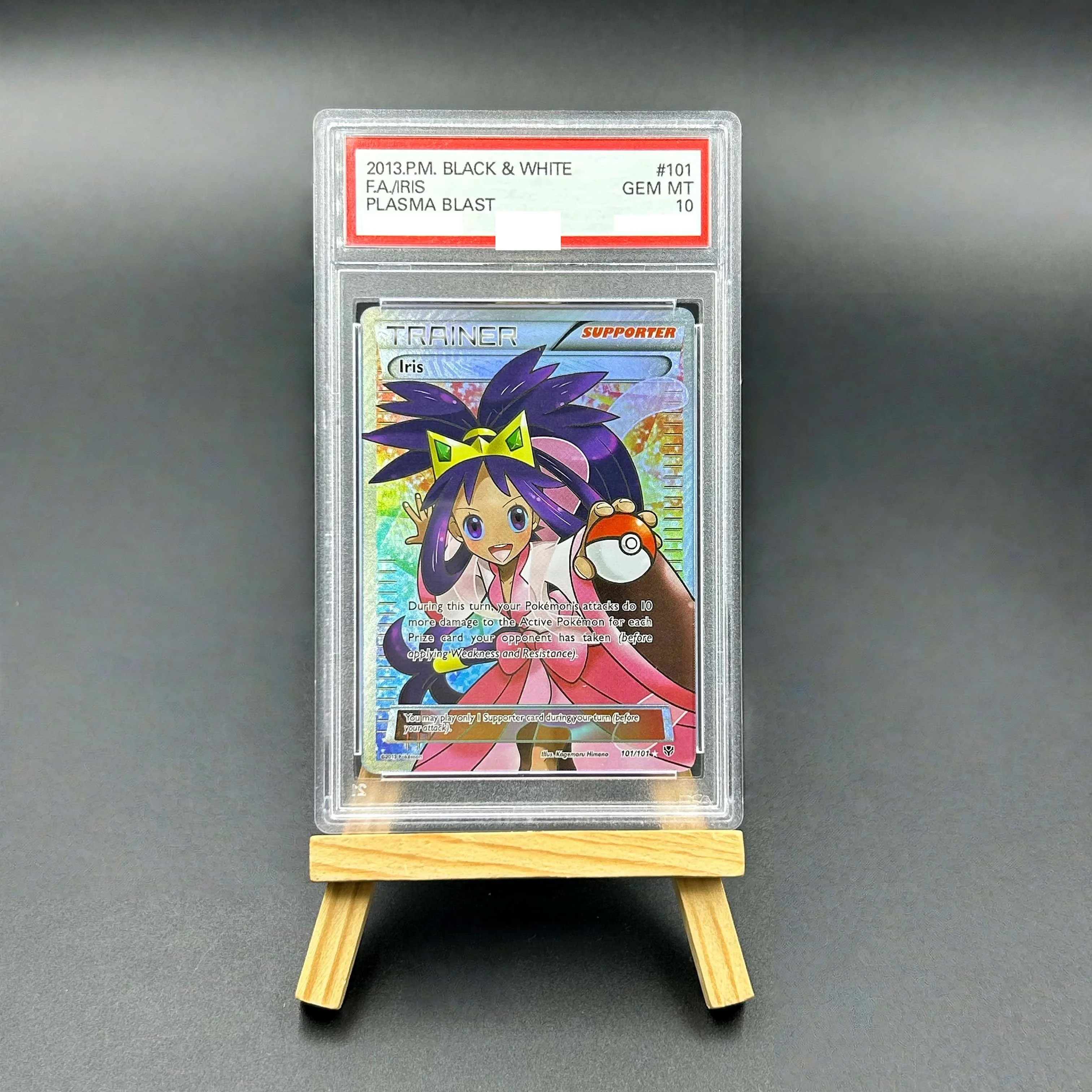 

2013 Pokemon Black & White Plasma Blast Full Art Iris Textured Card - Gem Mint 10 Collectible TCG