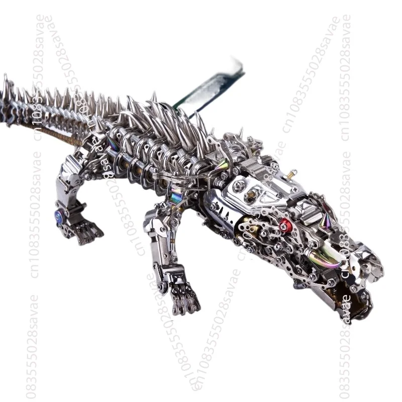 

Metal Assembly Model Copper Mechanical Crocodile Trendy Decoration Toy Handmade Metal Style 3D Puzzle