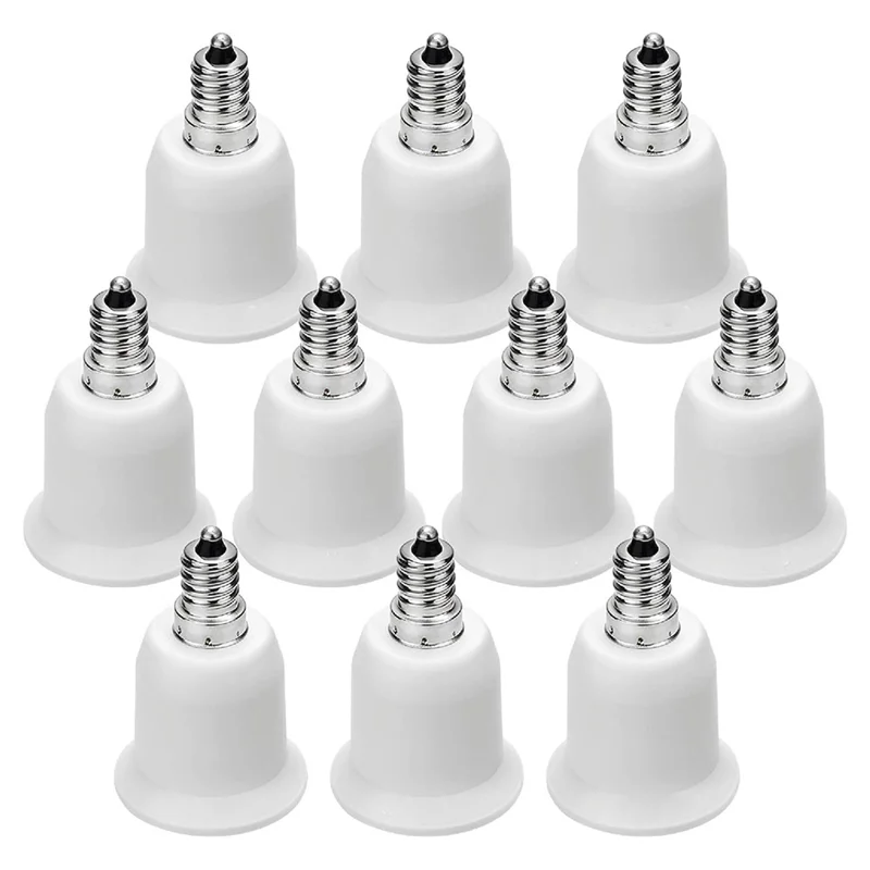 ABBN-25 แพ็ค E12 To E26 อะแดปเตอร์ E12 ซ็อกเก็ตแสงขนาดกลางฐาน E26 E27 Converter อะแดปเตอร์ซ็อกเก็ตไฟโคมระย้าซ็อกเก็ต
