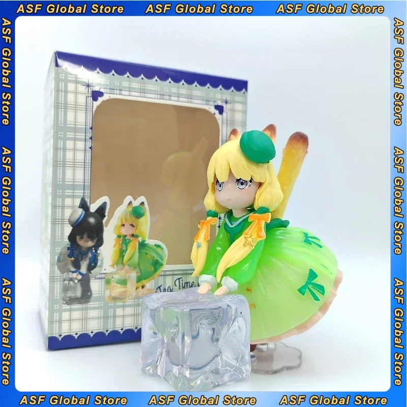 

11cm New DLC RIBOSE Tea Time Cats Anime Figure Peripheral PVC Model Cute Statue Desktop Decorative Ornaments Kids Gifts Toys