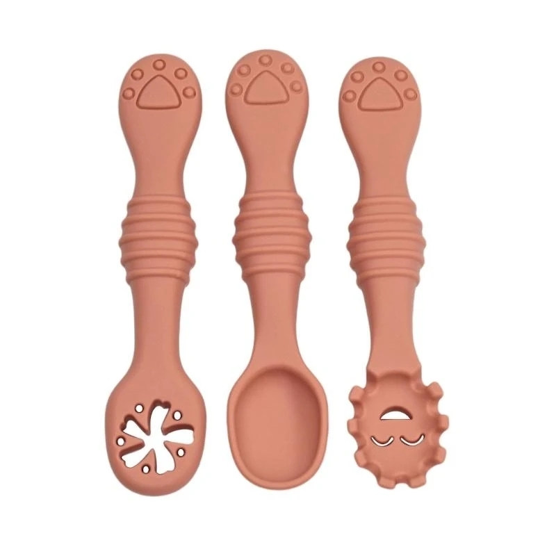 

J15U 3xNewborn Spoon Set Baby Learning Utensils for Feeding Training Infant Cutlery