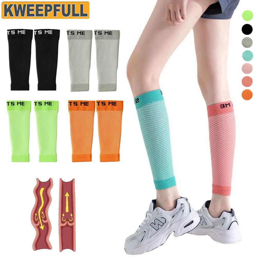 1Pair Calf Compression Sleeves for Men & Women (23-32 mmHg),Footless Compression Socks for Varicose Veins & Shin Splint Relief