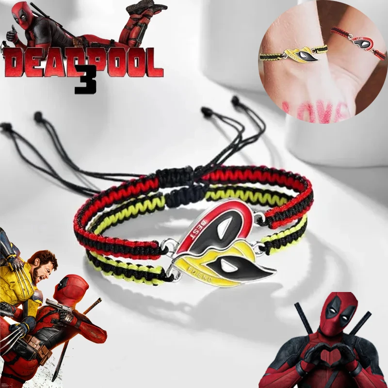 Disney Movie Deadpool Periphery Bracelet Keychain Decoration Handsome Necklace Decoration Accessories Best Friend Holiday Gifts