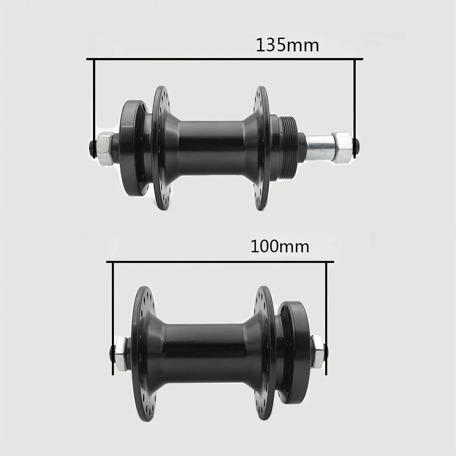 

Freehub Bike Hubs 36 Holes Disc Brake Black Aluminum Alloy Set Quick Release Lever for Mountain Bicycle
