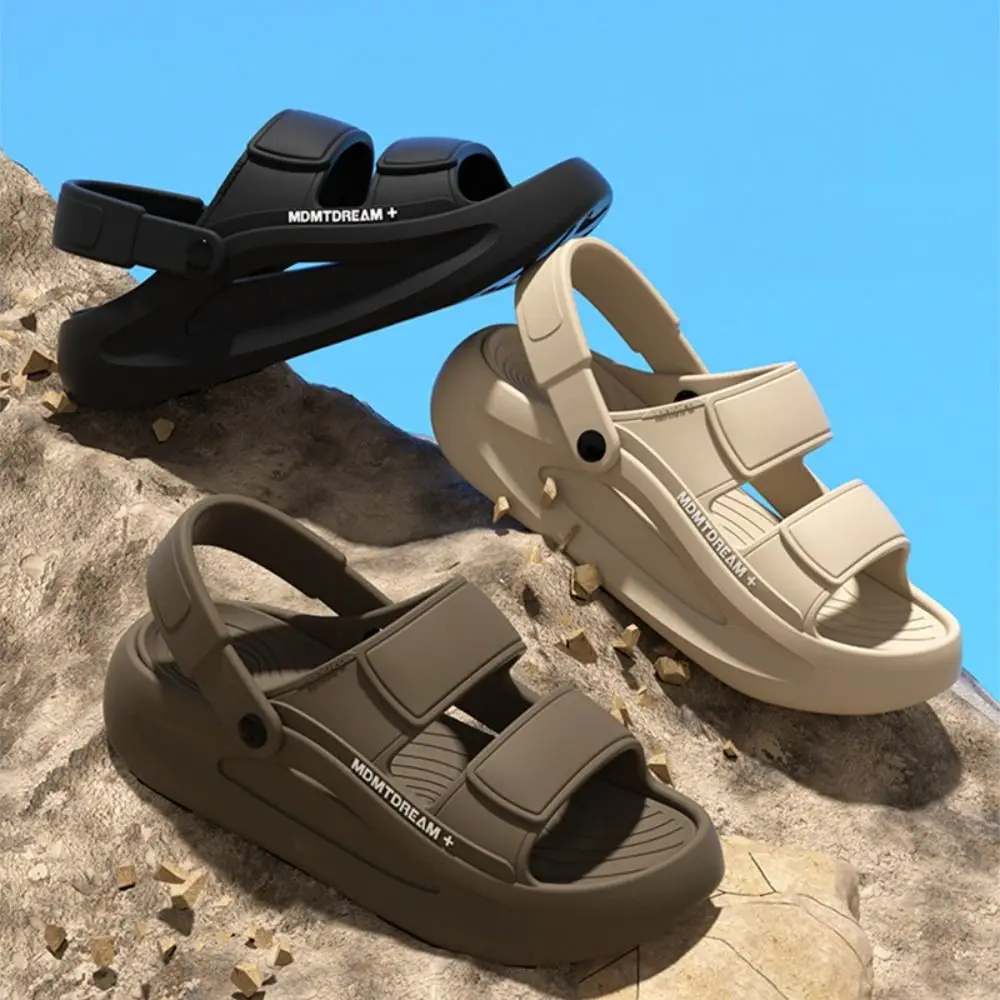 

All Match Anti Slip EVA Flats Slippers Anti Odor Beachwear Platform Sandals Open-toe Shoes Slides Sandals Men Summer