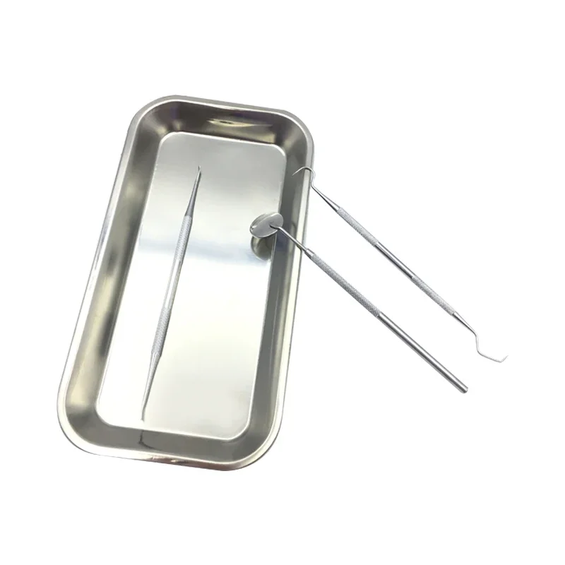 1Pc High Quality Dental Medical Surgical Tray Stainless Steel Square Plate Dentist Tools