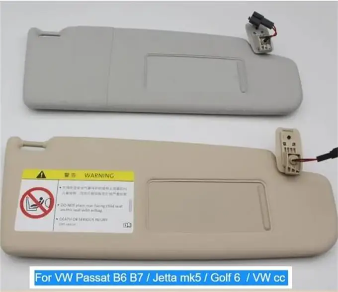 

Для VW Passat B6 B7/VW Jetta mk5 2005-2011/для Golf 6/VW cc 2010-18 Солнцезащитный козырек с зеркалом, передний козырек, автомобильные аксессуары