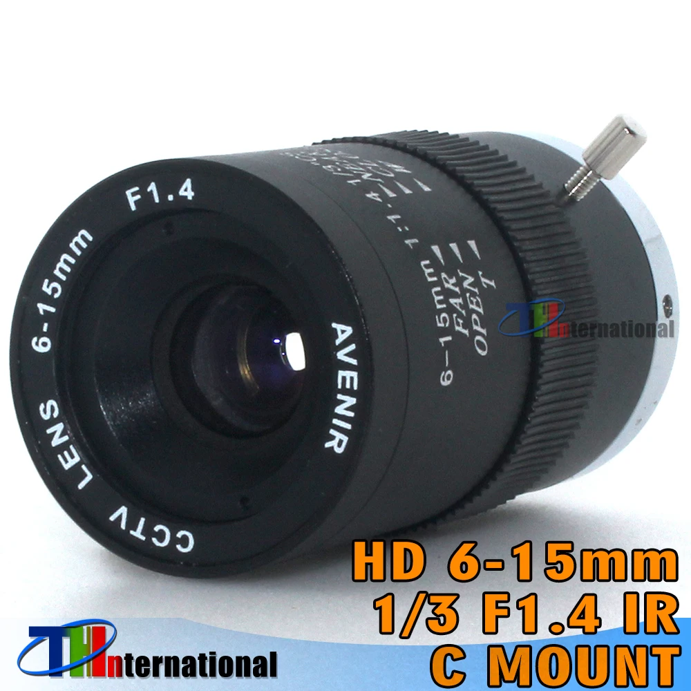 

MP 6-15mm Lens CS-Mount 1/3" F1.4 Industrial lens IR CCTV Lens For HD Security Camera CCTV Camera