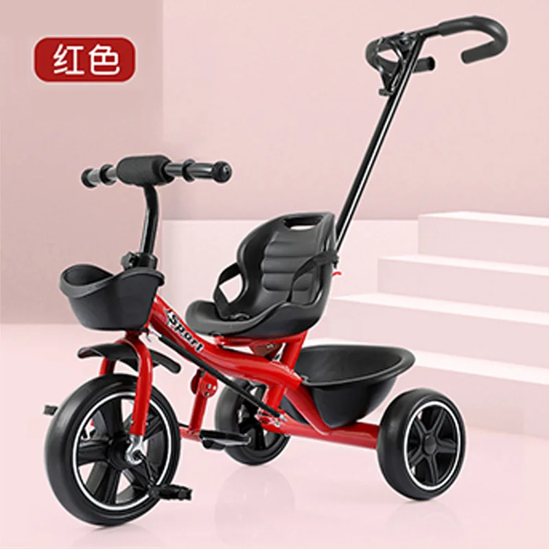 Children's three-wheeled trolley 1-6 years old baby boy and girl baby outdoor pedal bicycle walk baby stroller scooteelektrikli