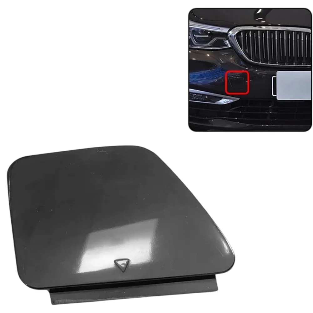/Front /Bumper Towing Hook Cover Cap For BMW 6 GT For G32 630i 2017-2020 Black Plastic Trailer Eye Shell Lid /Replacement /Part