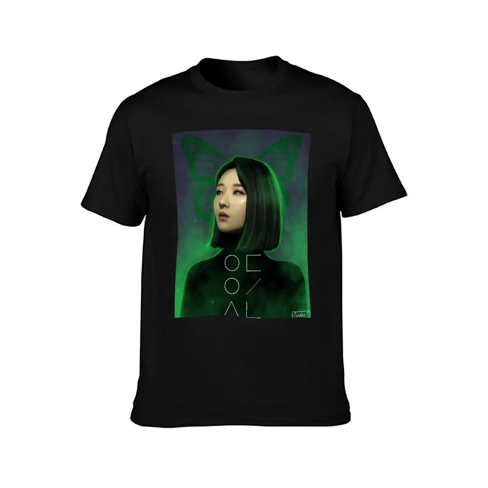 LOONA ??? ?? HASEUL Fanart - BUTTERFLY T-Shirt Casual Loose Daily Wear T-Shirt