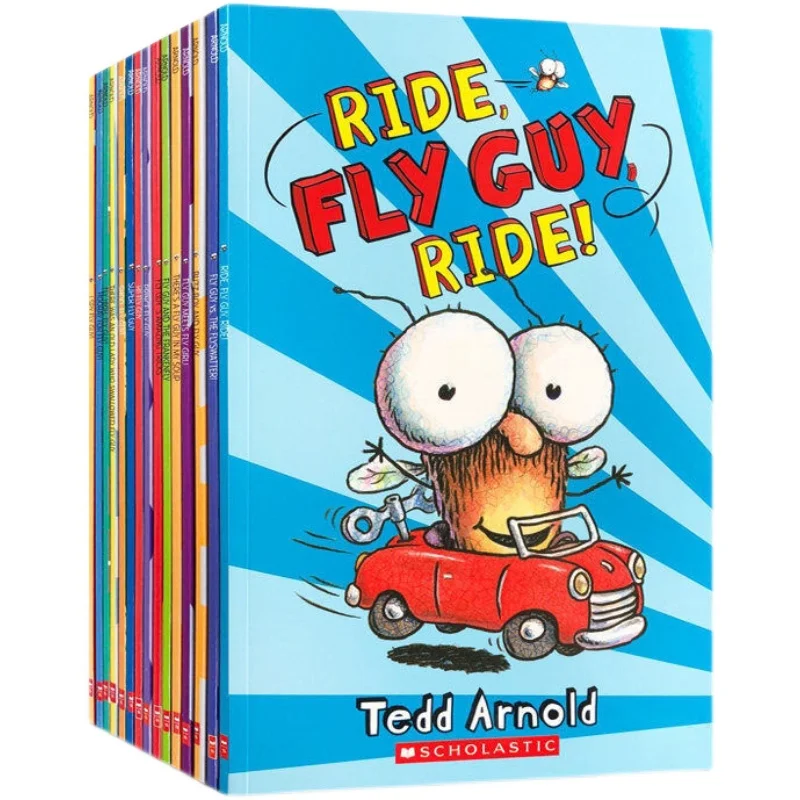 15 Books / Set English Usborne Books for Children Kids Picture Books Baby Famous Story The Fly Guy Series Fun Reading Story Book