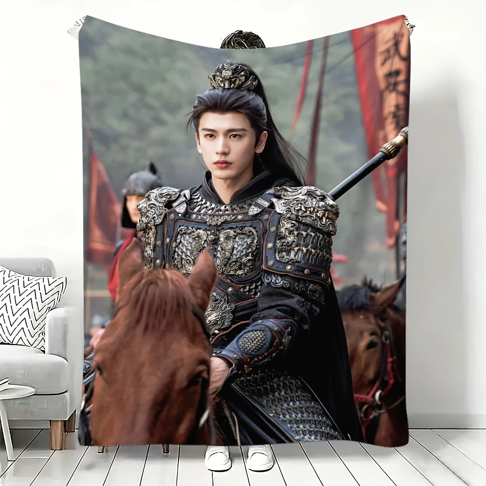 1pc Zhang Linghe Star Theme Flannel Throw Blanket All Season Blanket for Bedroom Living Room Camping Outdoor Travel Use