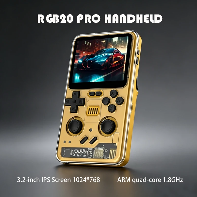 RGB20 Pro Retro Video Handheld Game Console 3.2-inch IPS Scr