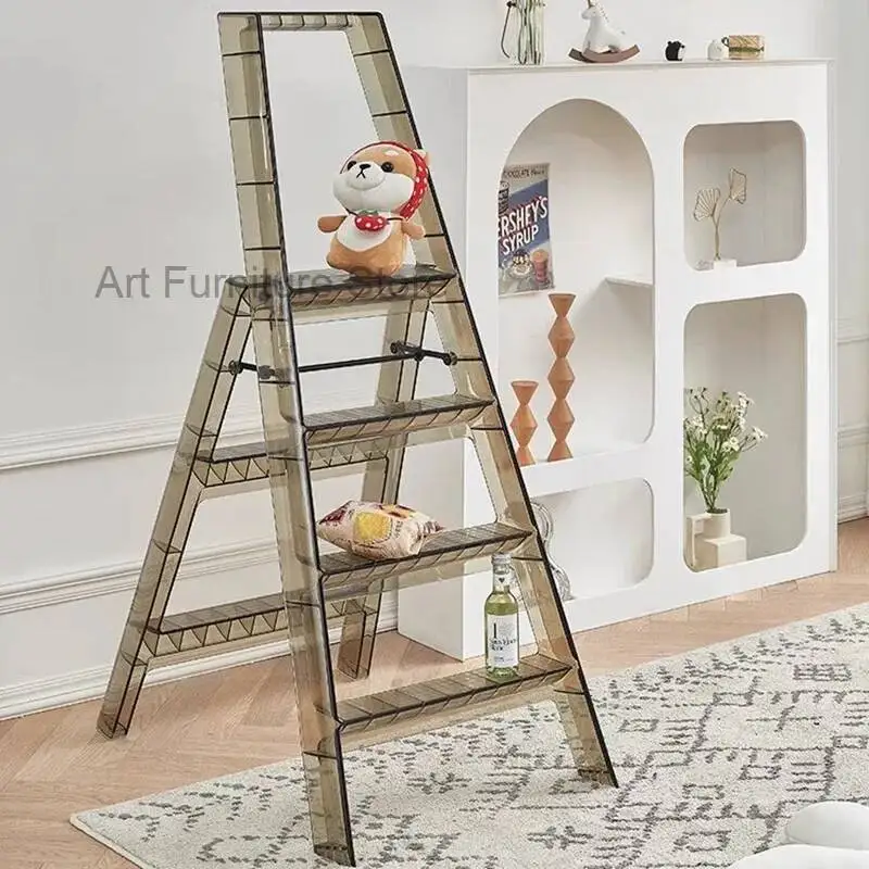 Taburetes decorativos, escalones de plástico plegables para niños pequeños, escalones pequeños blancos para el hogar, barandilla, Mini Escalera, muebles de cocina