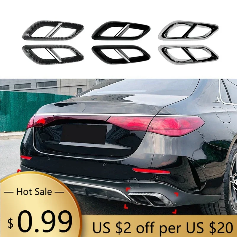 

Чехлы на руль, декоративная рамка для хвостового горла автомобиля для Mercedes-Benz E W214 2024+, наклейки на накладку на выхлопную трубу автомобиля