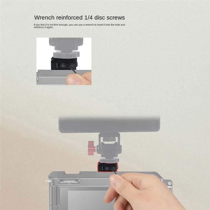 デジタル一眼レフカメラ用ホットシューアダプター,1/4ネジ,360回転,リグ,マイク,モニター,フラッシュライト,コールドシューマウント,タイプA