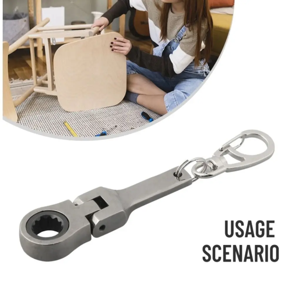 

Compact Appearance Ratchet Spanner Foldable Design 180 Degree Rotatable Adjustable Wrench Quick Release 4 Colors Available