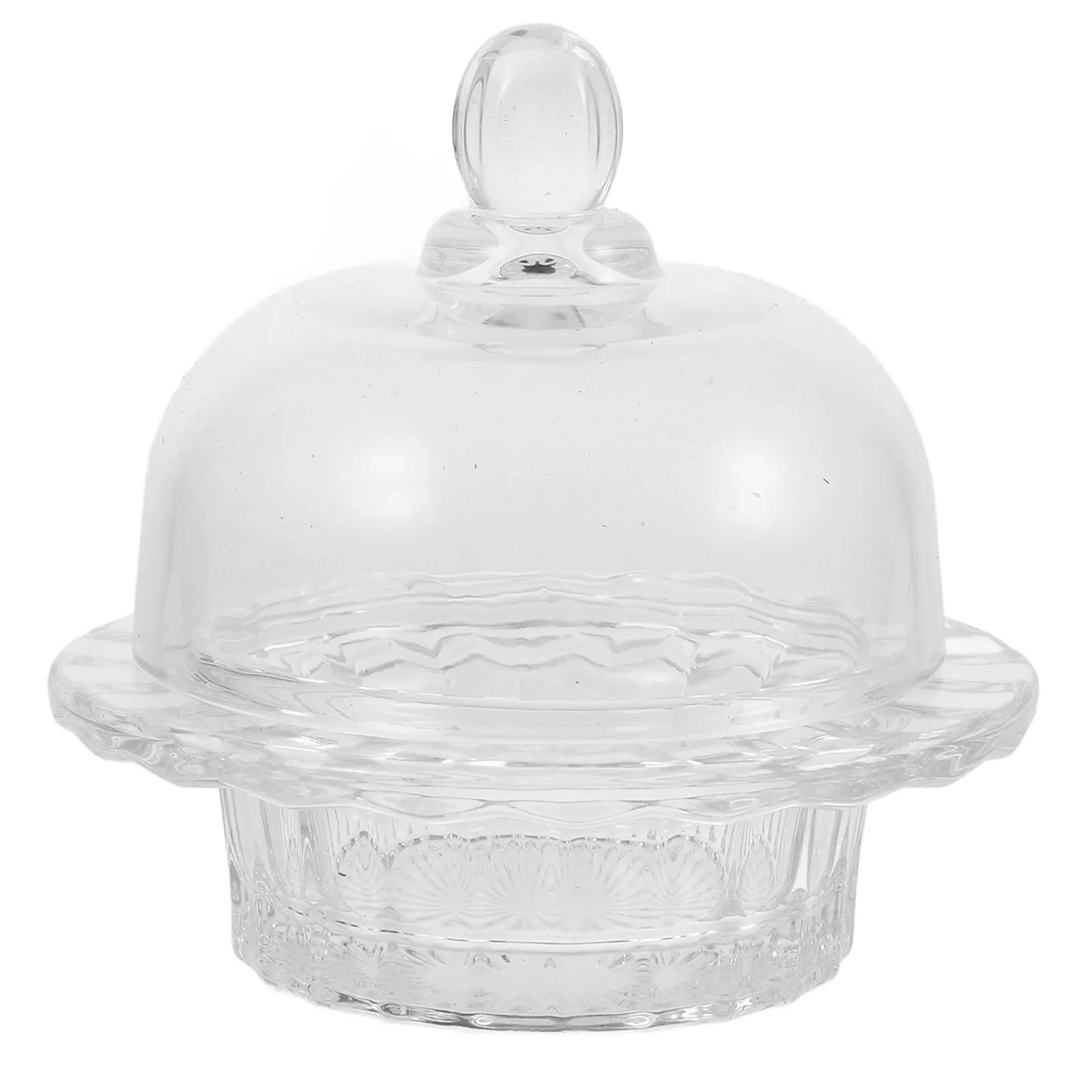 

Small Transparent Dessert Cup with Lid Convenient for Parties Yogurt Pudding Fruit Cups Glass Bowls Tray with Cloche