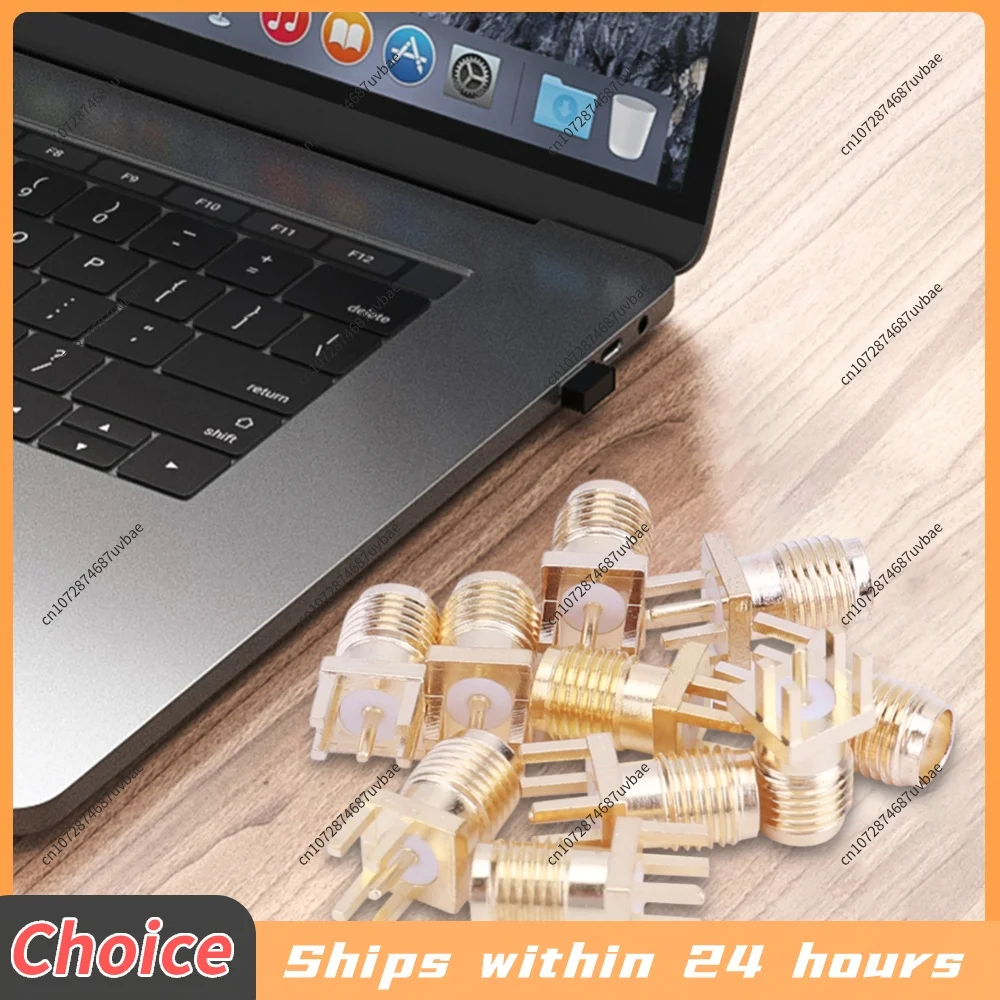 10-50Pcs SMA Female Jack Adapter 50 Ohm SMA Female Base Socket Jack with 4 Pins Solder PCB Board Edge Mount Adapter