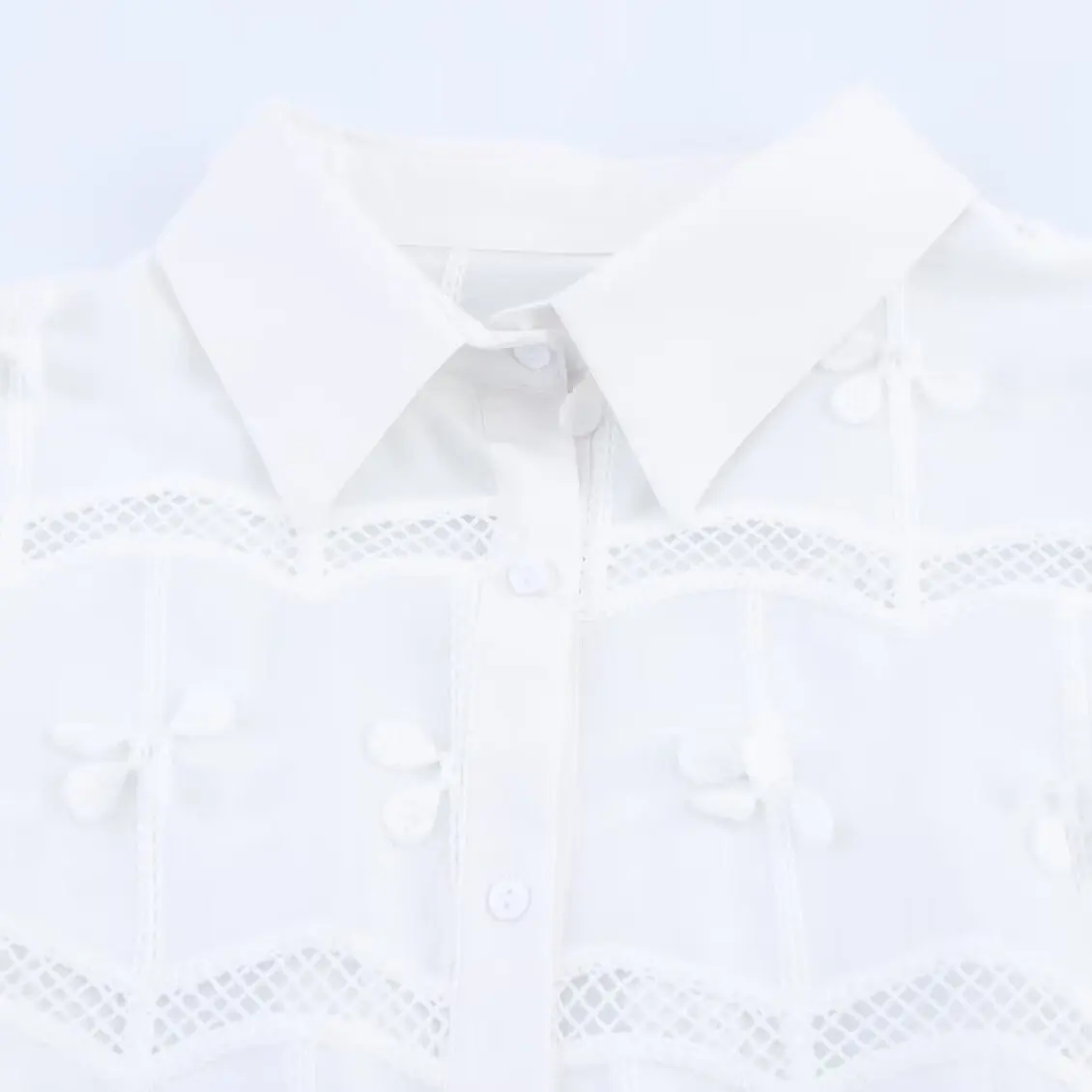 قميص نسائي بتصميم عصري من JNLEAOG بتطريز ثقيل وتفريغات، مناسب لفصل الخريف، بتصميم فضفاض وأكمام طويلة وأزرار، مثالي للتنقل الي...