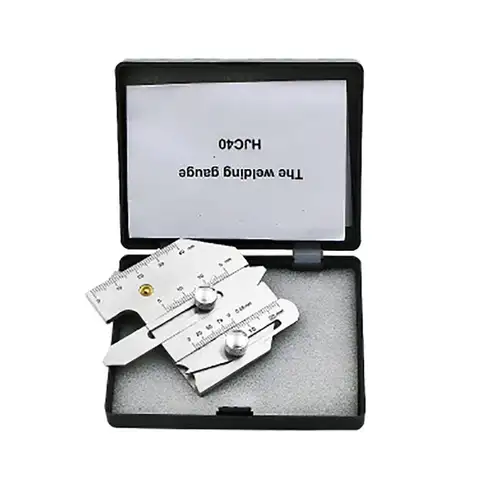 1PC HJC40/HJC40B 그루브 각도 언더 컷 깊이 눈금자 용접 게이지 스테인레스 스틸 용접 테스트 눈금자 측정 게이지 0-40mm 5-40mm