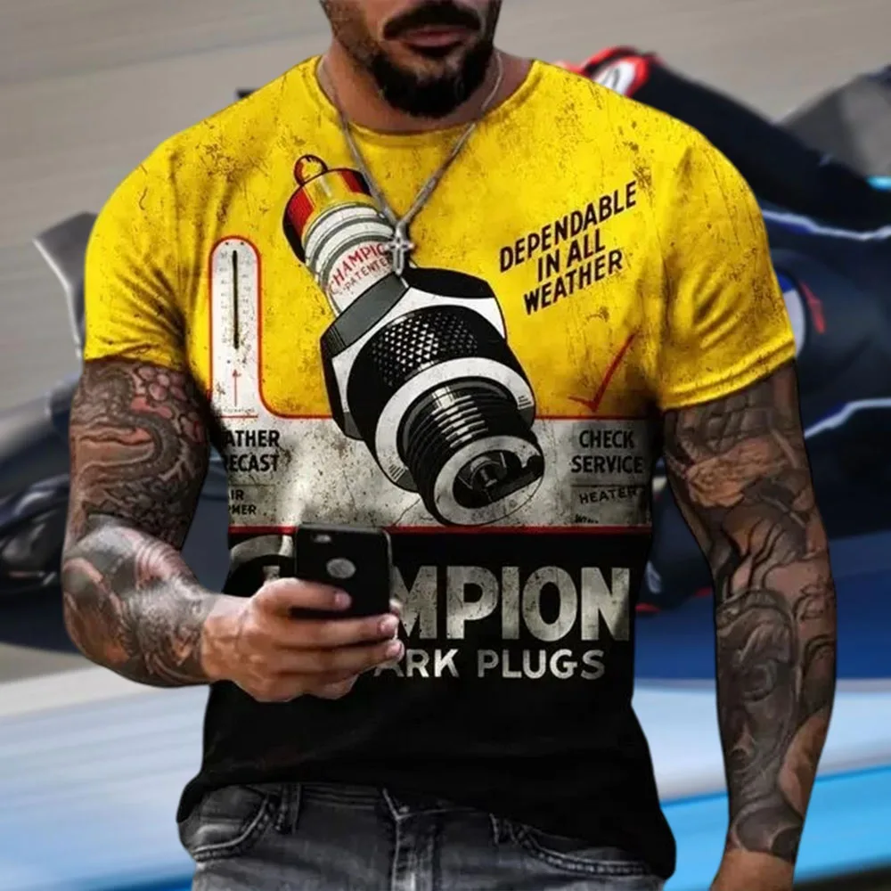 

3D Crafted Premium New Summer Moto Athletic Wrinkle-Resistant Quick-Dry Casual T-Shirt High-Impact Style for Urban Expeditions
