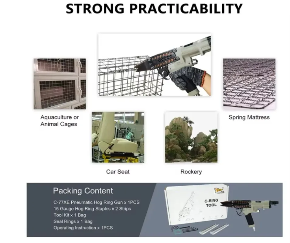 Marca más barata PRECIO Pistola neumática de anillo de cerdo C7C C7E Pistola de clavos de pistón grapadora de aire