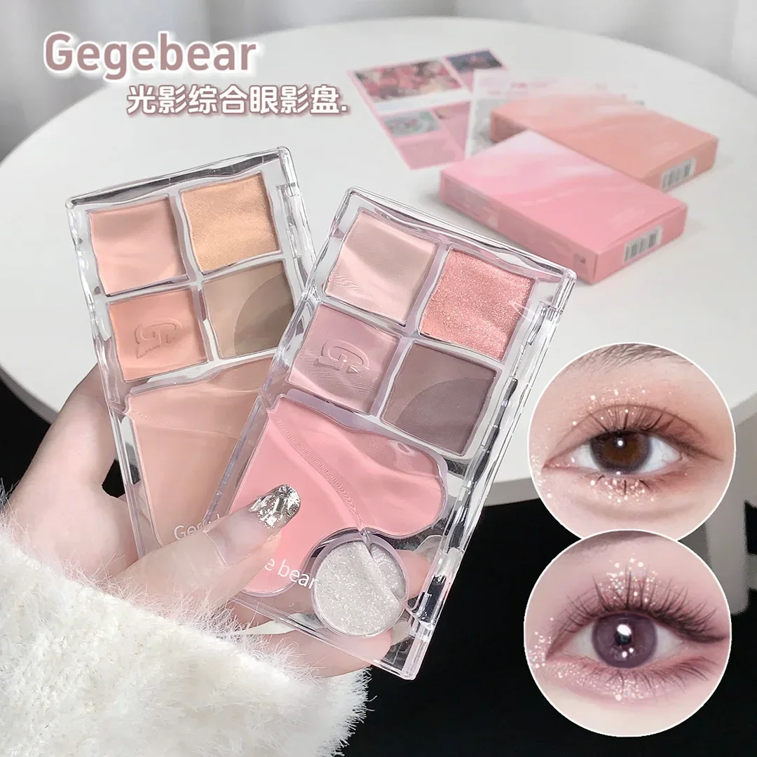 Gege Bär Lidschatten Palette natürliche Rouge Schatten Lidschatten lang anhaltende wasserdichte seltene Schönheit Kosmetik Korea Make-up