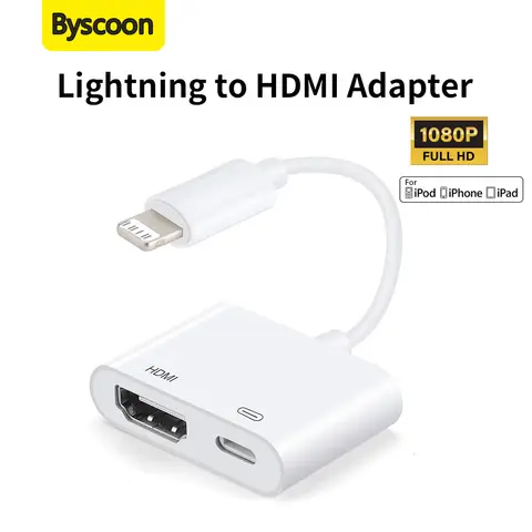 Lightning to HDMI Adapters 1080P Digital AV Adapter Screen Converter Cable For iPhone 14 13 12 11 iPad to HDTV Projector Monitor