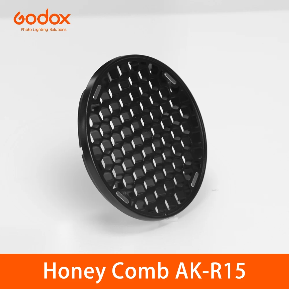 Godox AK-R1 + S-R2 باب الحظيرة، سنوت، فلتر ألوان، عاكس، قرص العسل، مجموعات كروية ناشرة لرأس فلاش Godox AD200 H200R V1