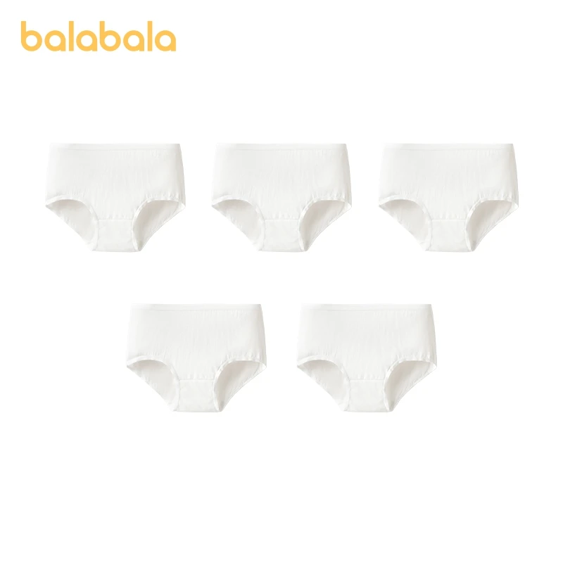 Balabala Disposable Underwear Boys Girls Square-Cut Shorts for Older Children Triangular No-Wash Daily Disposable Pack of Five