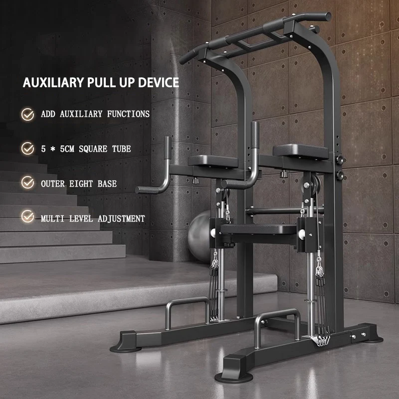 xe-High Quality Pull up Bar Power Tower Pull up Dip Station Strength Training Equipment Height Adjustable%