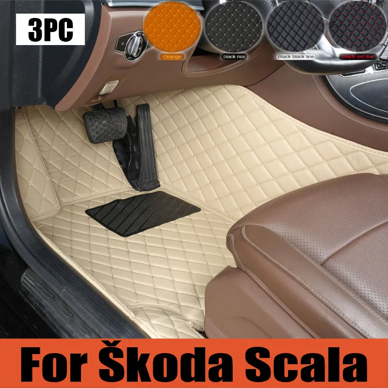 

Car Mats Floor For Škoda Scala 2020~2022 Waterproof Rugs Car Floor Mats Foot Mat Cubre Pisos Para Autos Car trunk mat Interior