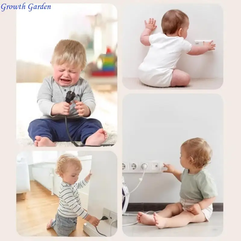 

10Pcs/set Child Safety Plug Protectors Flame Retardant 2Pin Round Outlet Guard E65D