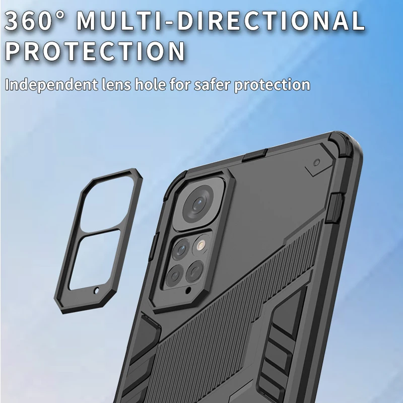 For Redmi Note 10 11 11S 10S 10A 10C Case Shockproof Armor Back Coque for Xiaomi Poco F3 F4 M3 M4 Pro X3 NFC X4 GT 4G 5G Cover